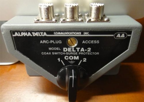 Alpha Delta Original DELTA-2 DELTA-2B 2-Position Coax Switch, SO-239, 2KW - 500MHz