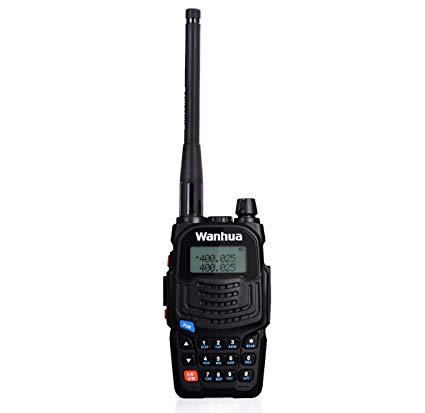 Two Way Radio High Power 8W 128 channels( VHF/UHF 136-174/400-520MHz) full set of accessories, battery capacity of 3800mAh（black）