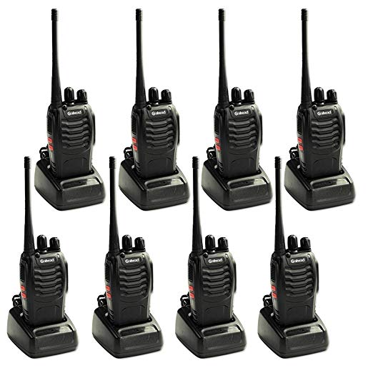 Walkie Talkie Radio 8PCS Ammiy baofeng BF-888S Portable Ham Two Way Radio Handheld UHF 400-470MHz Transceiver Interphone With Rechargeable Li-ion Battery Headphones (Pack of 8)