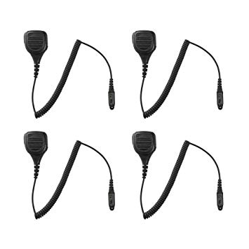 4 Pack Maxtop APM250-H3 IP56 Waterproof Shoulder Speaker Microphone for Hytera HYT TC-780...