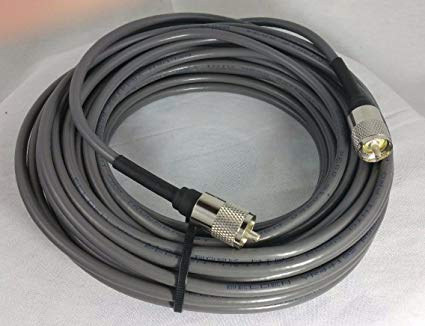 BELDEN Rg8x 97% Shielded Coax Cable with Amphenol PL259 Connectors for Cb / Ham / Scanner Radio 100 Foot USA MADE!!