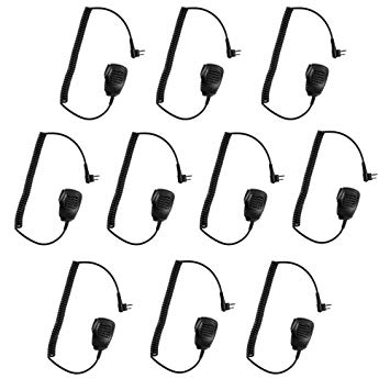 10 Pack Maxtop 10PS-APM100-M1 Light Duty Shoulder Speaker Microphone for Motorola Mototrbo...