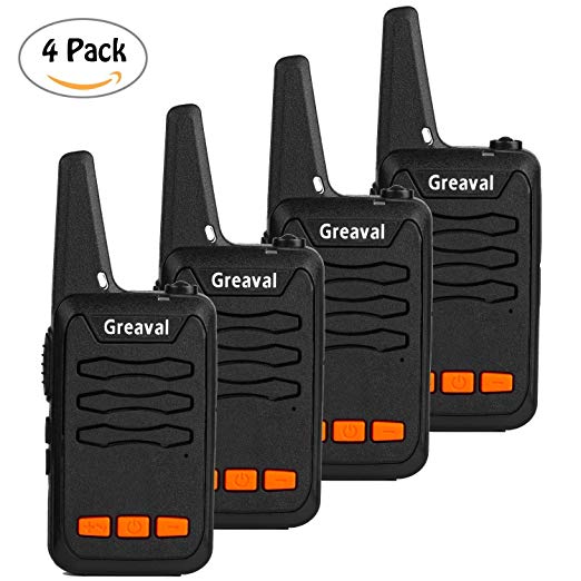 Greaval Long Range Walkie Talkie 16-Channel 2 Way Radio with Large LED Flash (Pack of 4)