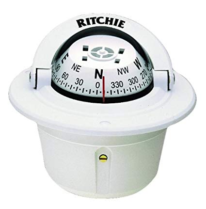 Ritchie Explorer Flush Mount Compass, White (F-50W)