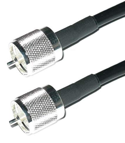 US Made PL259 UHF Male Jumper Made in the USA - Andrew Commscope CNT-240 Coaxial Cable | Ham or CB Radio Antenna Coax UHF VHF HF Antenna RF Transmission Line PL-259 Connector LMR240 (41-feet)