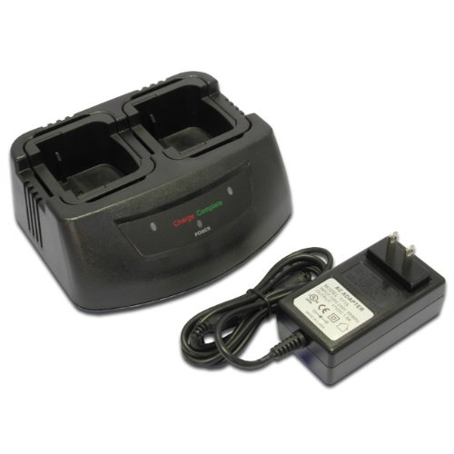 Maximal Power RC MINI200+RBPOD-mini-I210 2-Way Radio Tri-Chemistry Dual Charger for ICOM Radio Batteries (Black)