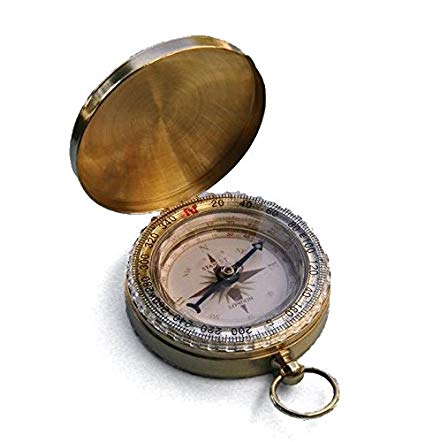 Stanley London Engraved Solid Brass Wilderness Scouting Compass