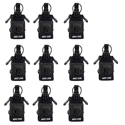 Tenq 10pack Msc-20b Multi-functional Radio Case Pouch for Motorola Kenwood Midland Icom Yaesu Baofeng Two Way Radio