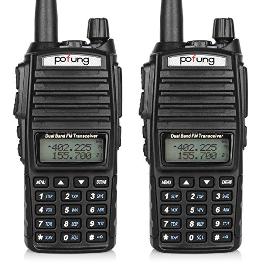 BaoFeng Pofung UV-82 Dual-Band 136-174/400-520 MHz FM Ham Two-Way Radio, Transceiver - 2-Pack