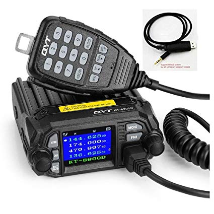 QYT KT-8900D 25W Dual Band Mini Mobile Transceiver Two-Way Radios136~174/400~480MHz Quad standby Amateur Car Radio