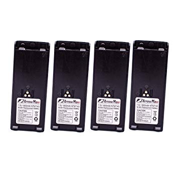 4 Pack Maxtop AMCM7143-1800-D NTN7143 NTN7143C NTN7144 Battery for Motorola Radio HT1000...