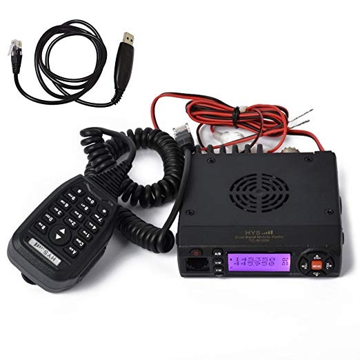 HYS Mini Vhf/uhf 136-174/400-490mhz Dual Band 15w Mobile Transceiver Amateur Ham Two Way Radio