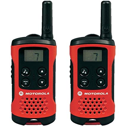 Motorola Talker T40 2 Way Walkie Talkie Radio - Black/Red (Pack of 2)