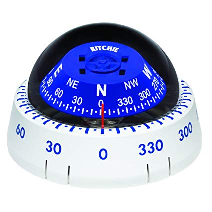 RITCHIE XP-99W KAYAKER SURFACE MOUNT COMPASS WHITE