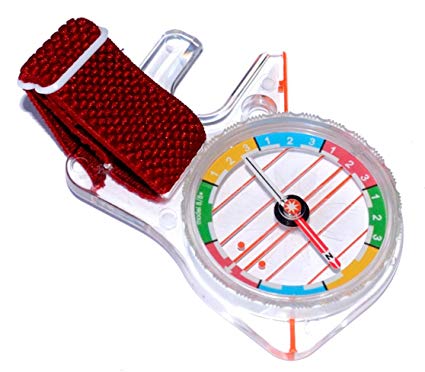 Moscompass Model 8 star. Rainbow -sport model National Team Level Orienteers for left hand with plate XL