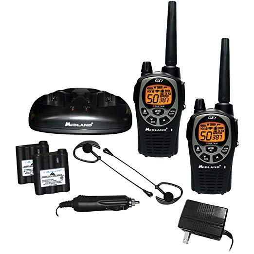 Frs/Gmrs 50 Ch/36mi/5w/Ear/Mic/Chrgr/2 Midland Radios Gxt1000vp4