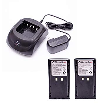 Maxtop C2B1C0007 Battery Charger Bundle Package with 2 PCS 1800 mAH KNB-16 Battery for Kenwood