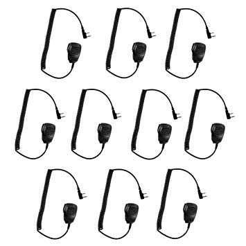 10 Pack Maxtop 10PS-APM100-K2 Light Duty Shoulder Speaker Microphone for Kenwood NX-220...