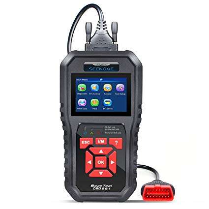 OBD2 Scanner, Seekone Professional Car Auto Diagnostic Code Reader OBDII & CAN Vehicle Engine O2 Sensor Systems EOBD Scanners Tool for all OBDII Protocol Cars Since 1996 (SK860)