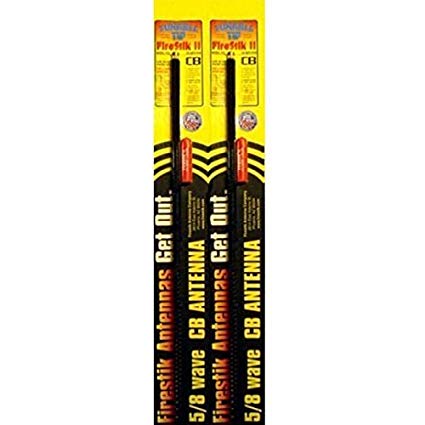 LOT OF 2 Firestik FS3-B 3' Firestik II CB Radio Antenna w/ Tuneable Tip (Black)