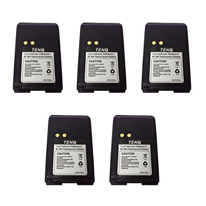 Tenq 5pack 1500mah Ni-mh Replacement Battery for Motorola Radios Mag One Bpr40 A8 Pmnn4071 Pmnn4071a Pmnn4071ar + Belt Clip