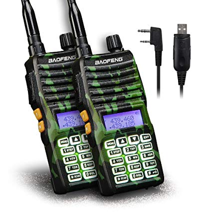 Baofeng - 2PCS UV-5XTP 8W Dual Display VHF136-174MHz UHF400-520MHz Handheld Two-way Radio Standby Transceiver Walkie Talkie+Programming Cable