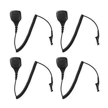 4 Pack Maxtop APM250-M9 IP56 Waterproof Shoulder Speaker Microphone for Motorola MOTOTRBO...