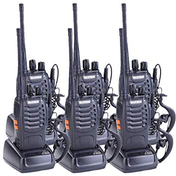 Baofeng BF-888S Walkie Talkies Long Range Two Way Radio 16 Channels Rechargeable 2 Way Radio Built In...