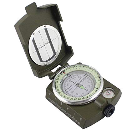Traveler’s Compass | 2 pcs Military Grade Zinc Alloy Professional Compass for Adventure with Supreme Accuracy, Superb Magnifying Glass, Mapping Ruler, and Clear Reading Scale, Army Green | 355.2