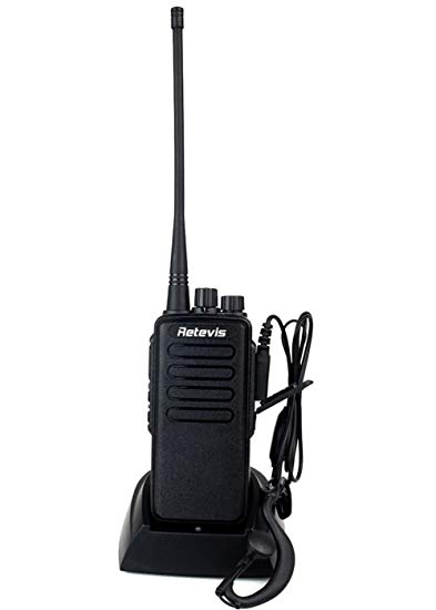 Retevis RT1 2 Way Radio 10W 70CM UHF 400-520 MHz 16CH Scan VOX Scrambler 1750Hz tone Handheld Transceiver Ham Amateur Radio with Earpiece (Black, 1 Pack)