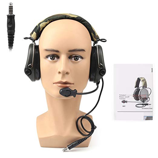 Areyourshop MSA SORDIN Noise Reduction Airsoft Comtac Military Combat Swat Tactical Headset