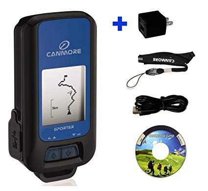 GPORTER GP-102+ (blue) Multifunction GPS Device/Sport Tracker - USB Charger (US) Bundle