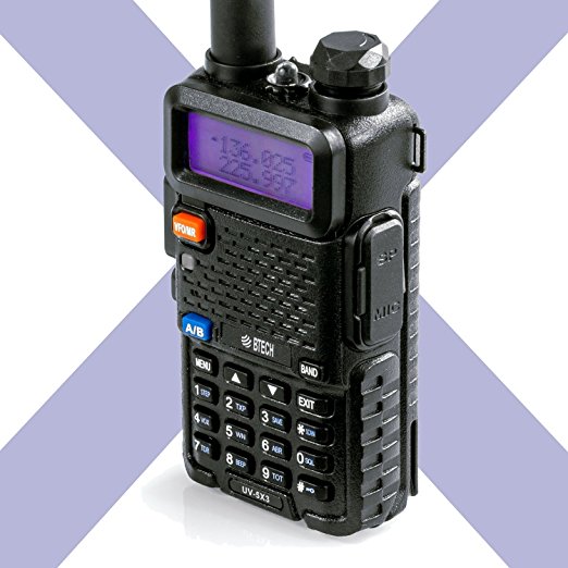 BTECH UV-5X3 5 Watt Tri-Band Radio: 130-179.99mhz (VHF), 220-225.99mhz (1.25M), 400-520.99mhz (UHF) Amateur (Ham)